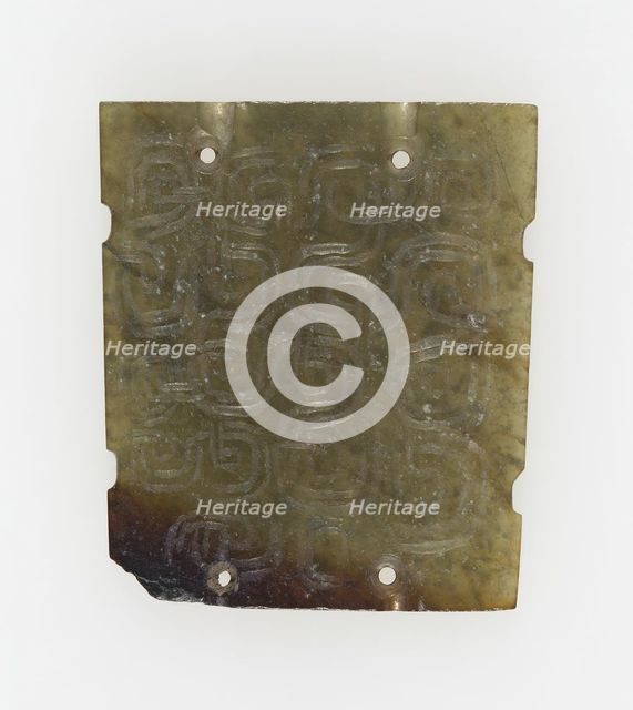 Plaque with Interlinked Scrolls, Eastern Zhou period, 7th century B.C. Creator: Unknown.