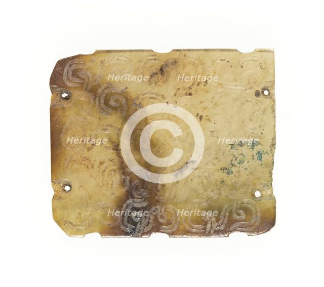 Plaque with Interlinked Scrolls, Eastern Zhou period, 7th century B.C. Creator: Unknown.