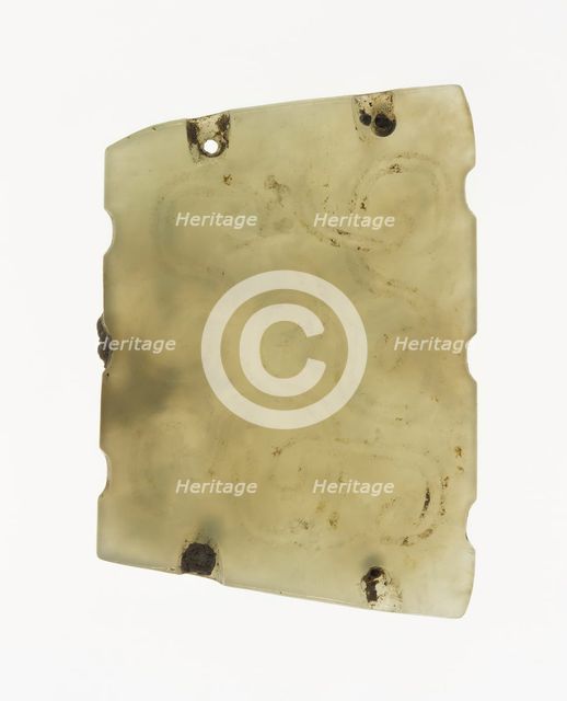 Plaque with Interlinked Scrolls, Eastern Zhou period, 7th century B.C. Creator: Unknown.