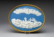 Plaque with Jupiter Battling Titans, Burslem, c. 1800. Creator: Wedgwood