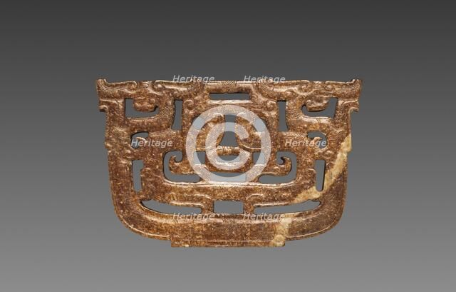 Plaque with Openwork Interlaced Dragons and Birds, 475-221 BC. Creator: Unknown.