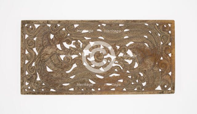 Plaque with Openwork Phoenix, Five Dynasties period / Yuan dynasty, 10th/14th century. Creator: Unknown.