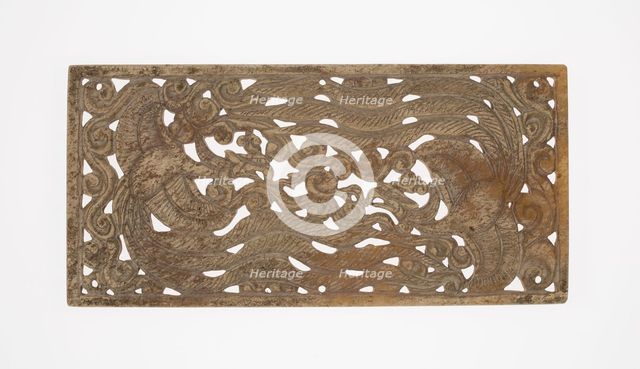 Plaque with Openwork Phoenix, Five Dynasties period / Yuan dynasty, 10th/14th century. Creator: Unknown.