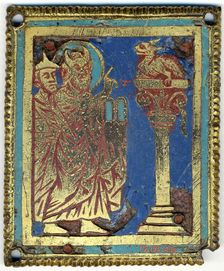 Plaque with Moses, Aaron, and the Brazen Serpent, German, ca. 1200. Creator: Unknown