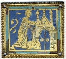 Plaque with Marking of the Door with the Letter Tau, German, ca. 1200. Creator: Unknown