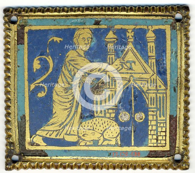 Plaque with Marking of the Door with the Letter Tau, German, ca. 1200. Creator: Unknown.