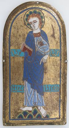 Plaque with Saint John the Evangelist, French, ca. 1175-1200. Creator: Unknown