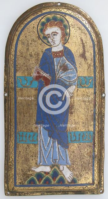 Plaque with Saint John the Evangelist, French, ca. 1175-1200. Creator: Unknown.