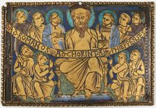 Plaque with Saint Paul and His Disciples, British (?), ca. 1160-80. Creator: Unknown