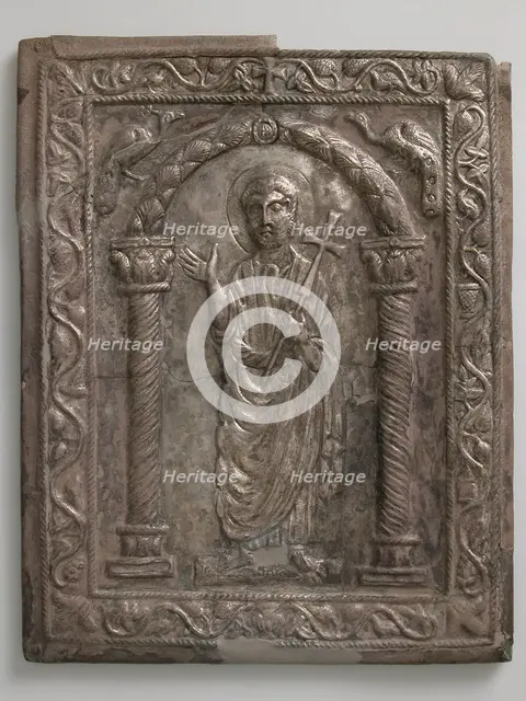 Plaque with Saint Peter, Byzantine, 550-600. Creator: Unknown.