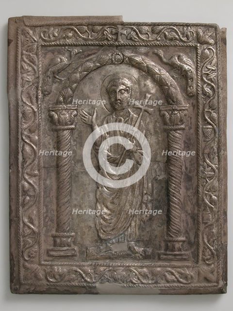 Plaque with Saint Peter, Byzantine, 550-600. Creator: Unknown.
