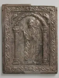 Plaque with Saint Peter, Byzantine, 550-600. Creator: Unknown