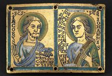 Plaque with Saints James and John the Evangelist, Meuse, 1160/80. Creator: Unknown