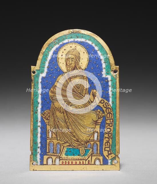 Plaque with Seated Prophet from a Reliquary Shrine: Osea (Hosea), c. 1170-1180. Creator: Unknown.