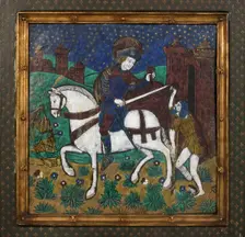 Plaque with St. Martin and the Beggar, French, 16th century. Creator: Unknown