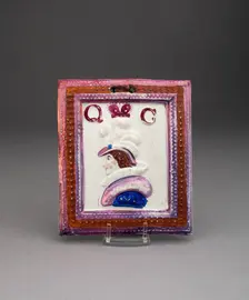 Plaque with Portrait of Queen Charlotte or Caroline, Staffordshire, c. 1810. Creator: Staffordshire Potteries