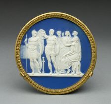 Plaque with Priam and Achilles, Burslem, c. 1790. Creator: Wedgwood