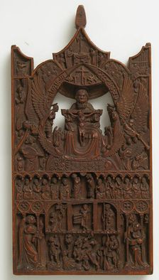 Plaque with the Adoration of Trinity, 15th century. Creator: Unknown