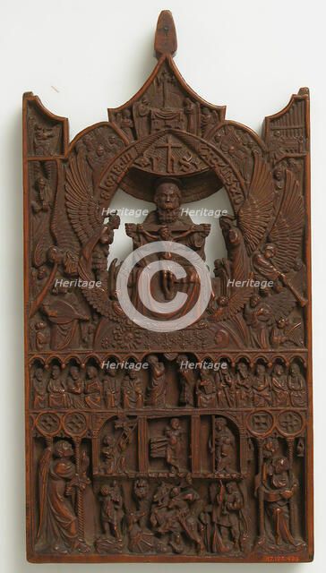 Plaque with the Adoration of Trinity, 15th century. Creator: Unknown.