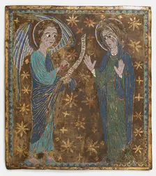 Plaque with the Annunciation, Catalan or Central Italian, ca. 1200-1225. Creator: Unknown