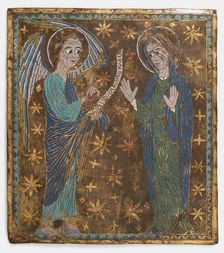 Plaque with the Annunciation, Catalan or Central Italian, ca. 1200-1225. Creator: Unknown