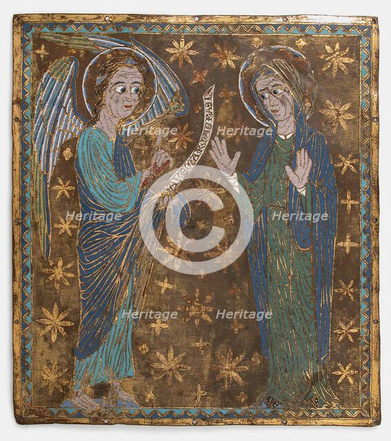 Plaque with the Annunciation, Catalan or Central Italian, ca. 1200-1225. Creator: Unknown.