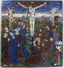 Plaque with the Crucifixion, French, 15th century. Creator: Monvaerni