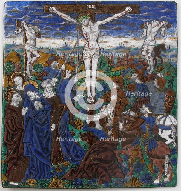 Plaque with the Crucifixion, French, 15th century. Creator: Monvaerni.