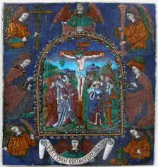 Plaque with the Crucifixion, French, 16th century. Creator: Master of the Orleans Triptych