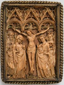 Plaque with the Crucifixion, French or Netherlandish, 14th century. Creator: Unknown