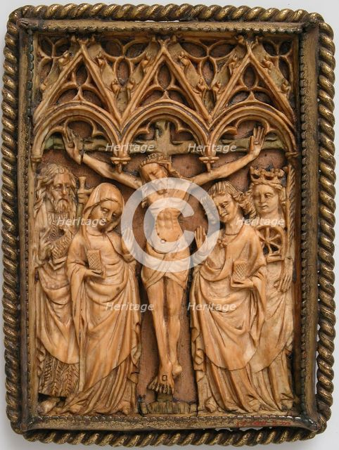 Plaque with the Crucifixion, French or Netherlandish, 14th century. Creator: Unknown.