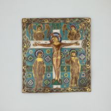 Plaque with the Crucifixion, Limoges, 1200/10. Creator: Unknown
