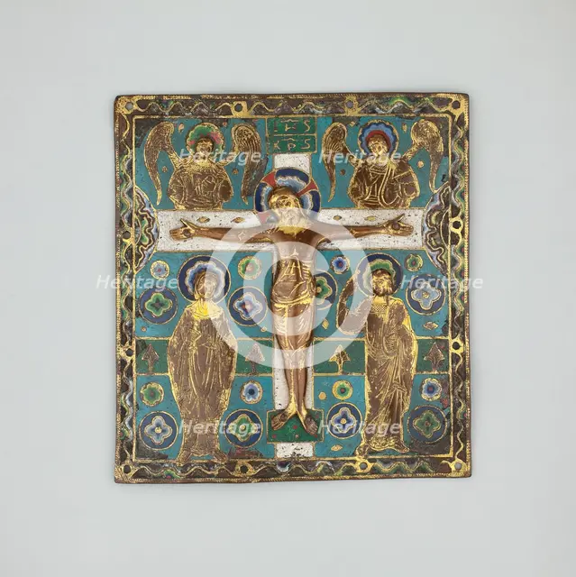 Plaque with the Crucifixion, Limoges, 1200/10. Creator: Unknown.