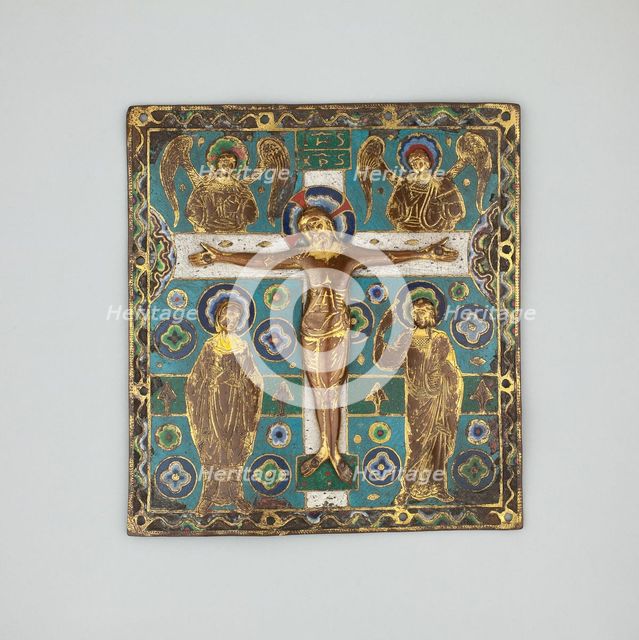 Plaque with the Crucifixion, Limoges, 1200/10. Creator: Unknown.