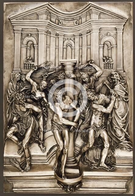 Plaque with The Flagellation of Christ, c.1560. Creator: Workshop of Guglielmo della Porta.