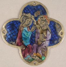 Plaque with the Heavenly Coronation of the Virgin, Catalan, 14th century. Creator: Unknown