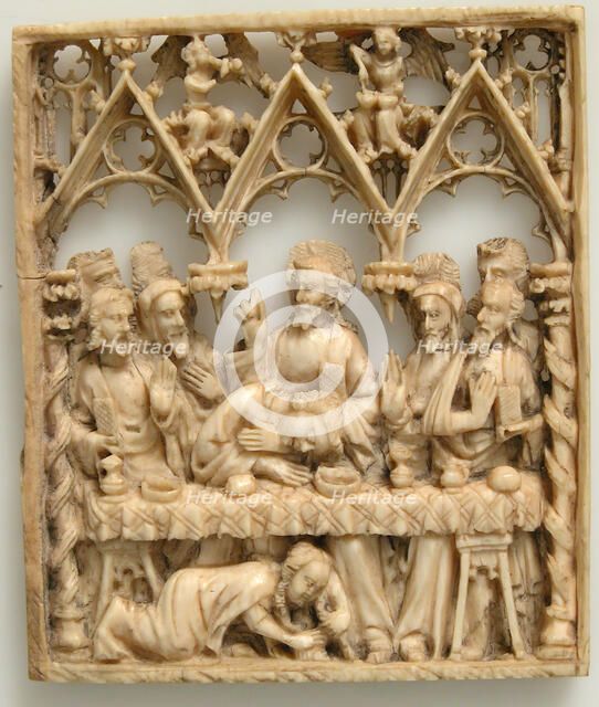 Plaque with the Last Supper, British or French (?), 15th century (?). Creator: Unknown.