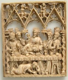 Plaque with the Last Supper, British or French (?), 15th century (?). Creator: Unknown