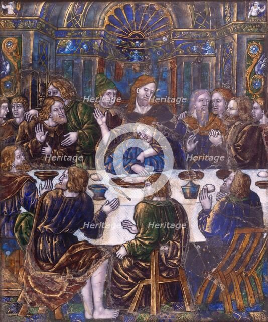 Plaque with the Last Supper, c. 1530. Creator: Jean Penicaud I.