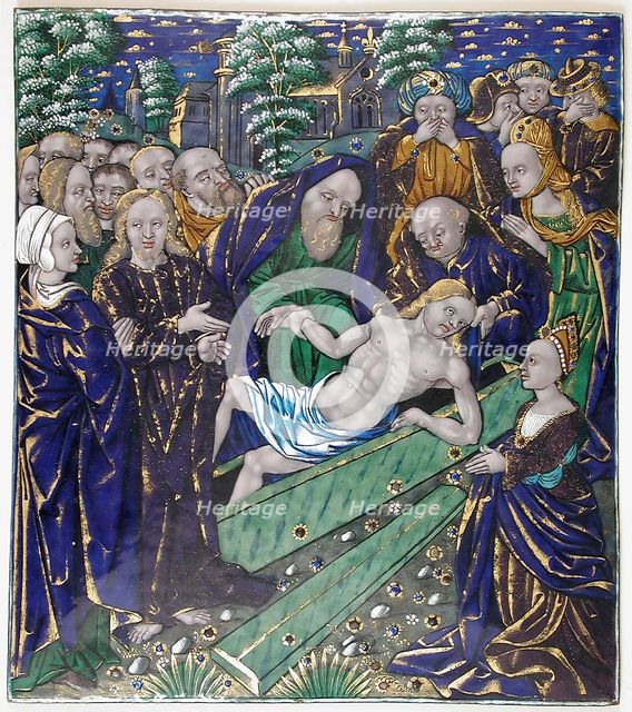 Plaque with the Raising of Lazarus, French, first half 16th century. Creator: Unknown.