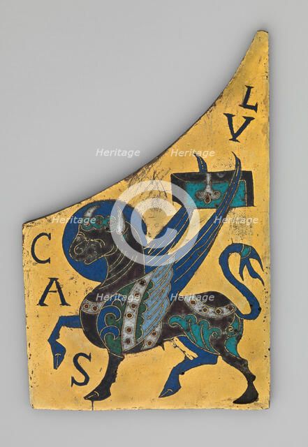 Plaque with the Symbol of the Evangelist Luke, French, ca. 1100. Creator: Unknown.