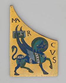 Plaque with the Symbol of the Evangelist Mark, French, ca. 1100. Creator: Unknown