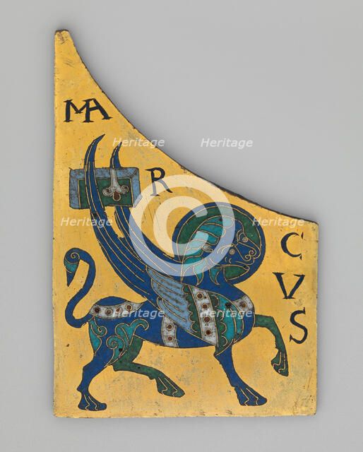 Plaque with the Symbol of the Evangelist Mark, French, ca. 1100. Creator: Unknown.