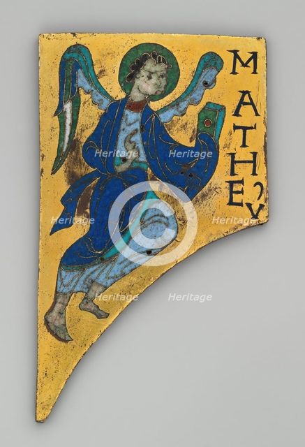 Plaque with the Symbol of the Evangelist Matthew, French, ca. 1100. Creator: Unknown.