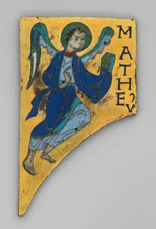 Plaque with the Symbol of the Evangelist Matthew, French, ca. 1100. Creator: Unknown