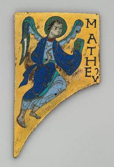 Plaque with the Symbol of the Evangelist Matthew, French, ca. 1100. Creator: Unknown