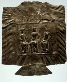 Plaque with the three Celtic mother-goddesses, Roman. Creator: Unknown