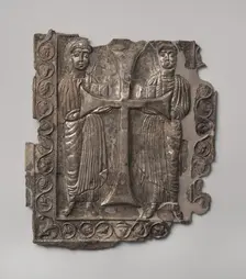 Plaque with Two Saints, Byzantine, 6th century. Creator: Unknown