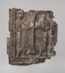 Plaque with Two Saints, Byzantine, 6th century. Creator: Unknown