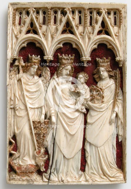 Plaque with Virgin and Child and Saints, Franco-Netherlandish, 15th century (?). Creator: Unknown.